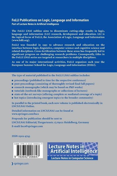 Produktbild: Logic, Language, and Computation