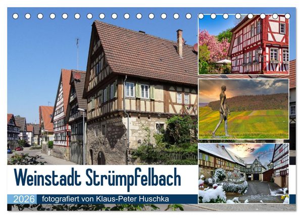 Weinstadt Strümpfelbach (Tischkalender 2026 DIN A5 quer), CALVENDO Monatskalender
