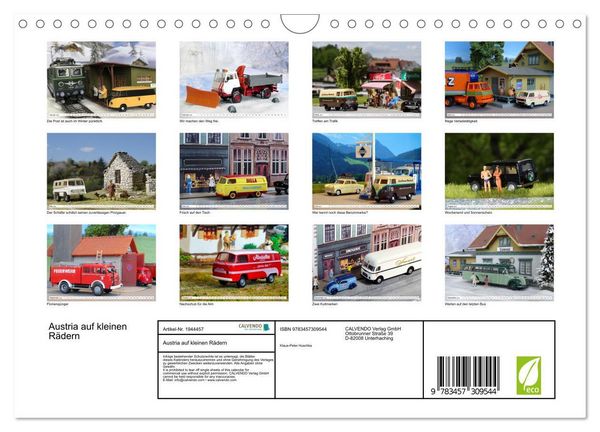 Produktbild: Austria auf kleinen R&auml;dern (Wandkalender 2026 DIN A4 quer), CALVENDO Monatskalender