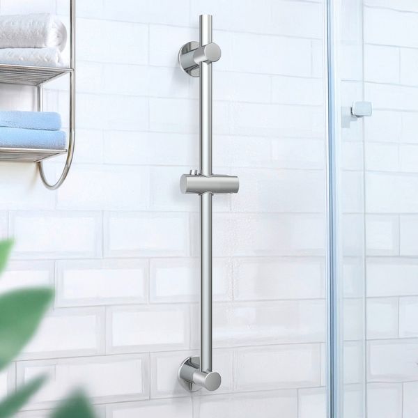 Produktbild: Brausestange BOB, 70 cm, chrom, Edelstahl, einfache Montage ohne Bohren