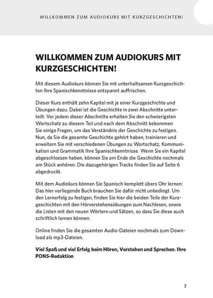 Produktbild: PONS Spanisch lernen mit Kurzgeschichten