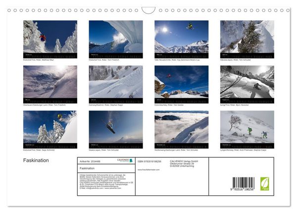 Produktbild: Faskination (Wandkalender 2026 DIN A3 quer), CALVENDO Monatskalender