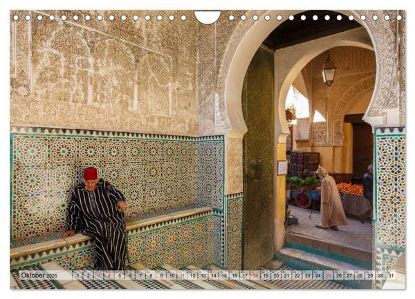 Produktbild: Marokko: Marrakesch, Atlas, Sahara, F&egrave;s (Wandkalender 2026 DIN A4 quer), CALVENDO Monatskalender