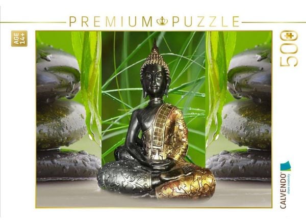 CALVENDO Puzzle Buddha und Yin Yang | 500 Teile Lege-Größe 48 × 36 cm Foto-Puzzle für Erwachsene
