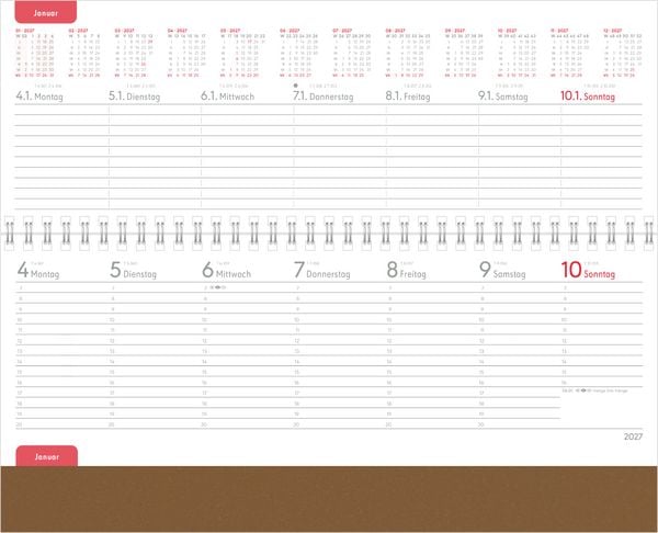 Produktbild: Tisch-Querkalender Nature Line Malt 2027