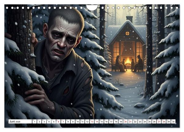 Produktbild: Victor Frankenstein und seine Sch&ouml;pfung (Wandkalender 2026 DIN A4 quer), CALVENDO Monatskalender