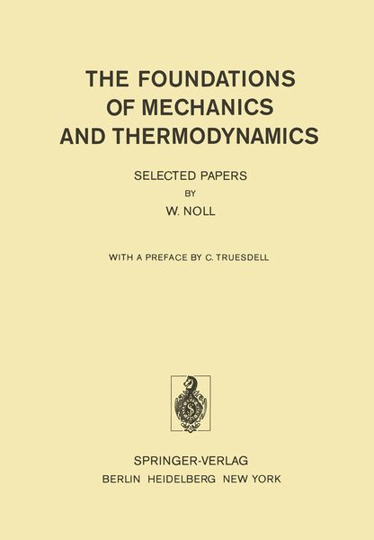 Produktbild: The Foundations of Mechanics and Thermodynamics