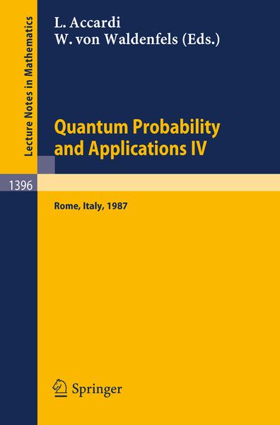 Produktbild: Quantum Probability and Applications IV