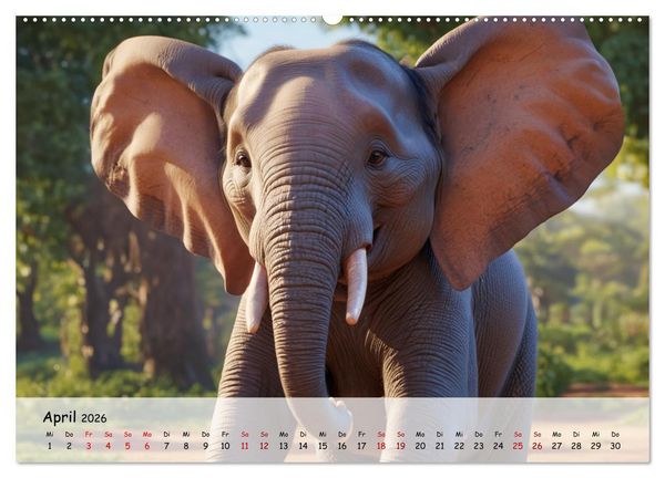Produktbild: Lachende Tiere (Wandkalender 2026 DIN A2 quer), CALVENDO Monatskalender