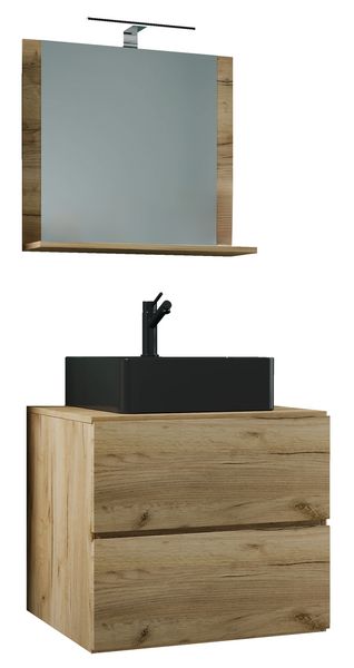 Produktbild: 3-tlg Waschtisch Badm&ouml;bel Lendas 60 cm M Schublade