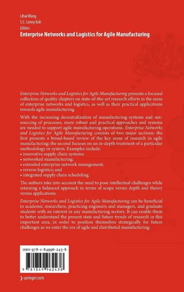 Produktbild: Enterprise Networks and Logistics for Agile Manufacturing