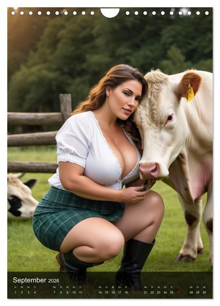 Produktbild: XXL Farm Girls (Wandkalender 2026 DIN A4 hoch), CALVENDO Monatskalender