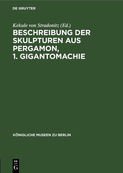 Produktbild: Beschreibung der Skulpturen aus Pergamon, 1. Gigantomachie