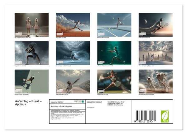 Produktbild: Aufschlag &ndash; Punkt &ndash; Applaus (Wandkalender 2026 DIN A4 quer), CALVENDO Monatskalender