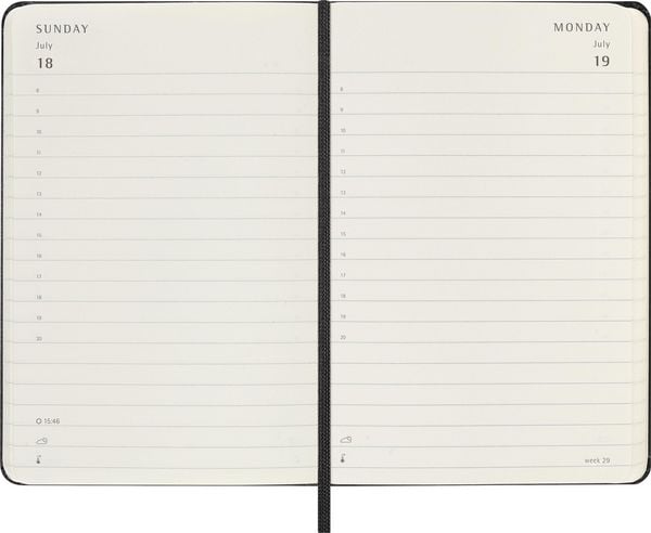 Produktbild: Moleskine 12 Monate Tageskalender 2027, Pocket/A6, 1 Tag = 1 Seite, fester Einband, Schwarz