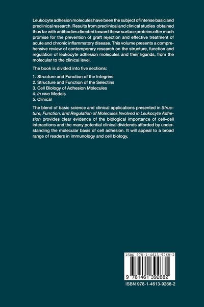 Produktbild: Structure, Function, and Regulation of Molecules Involved in Leukocyte Adhesion