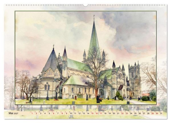 Produktbild: Impressionen aus Norwegen (hochwertiger Premium Wandkalender 2027 DIN A2 quer), Kunstdruck in Hochglanz