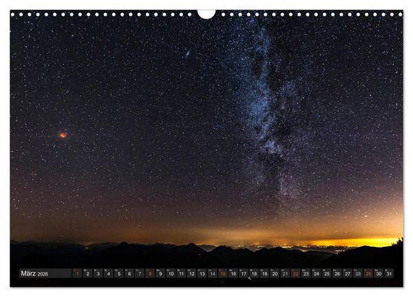 Produktbild: Himmelslichter - Mond und Sterne (Wandkalender 2026 DIN A3 quer), CALVENDO Monatskalender