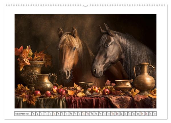 Produktbild: Pferde wie gemalt (hochwertiger Premium Wandkalender 2027 DIN A2 quer), Kunstdruck in Hochglanz