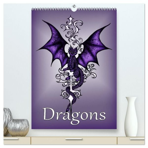 Produktbild: Dragons (High Quality Premium Wall Calendar 2027 DIN A2 portrait),CALVENDO 12 Month Wall Calendar
