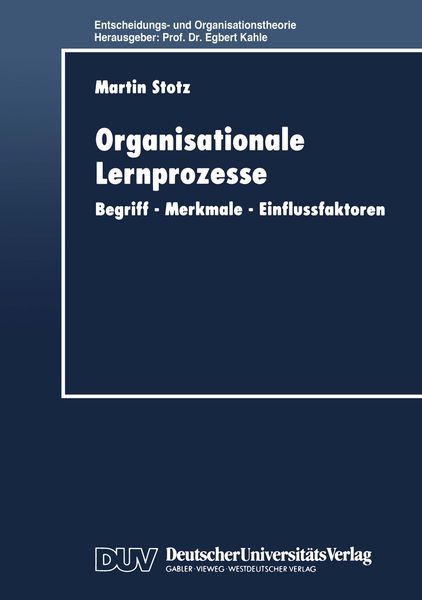 Produktbild: Organisationale Lernprozesse