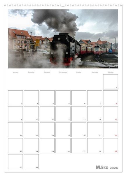 Produktbild: Mit Dampf durch den Harz (Wandkalender 2026 DIN A2 hoch), CALVENDO Monatskalender