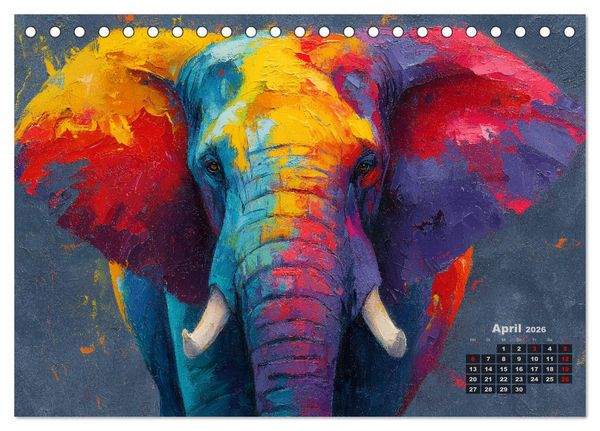 Produktbild: Tiere im Portr&auml;t - Aquarell Tierkalender f&uuml;r die ganze Familie (Tischkalender 2026 DIN A5 quer), CALVENDO Monatskalender