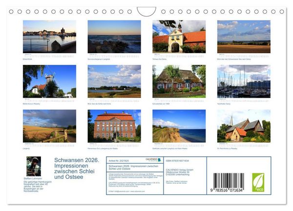 Produktbild: Schwansen 2026. Impressionen zwischen Schlei und Ostsee (Wandkalender 2026 DIN A4 quer), CALVENDO Monatskalender