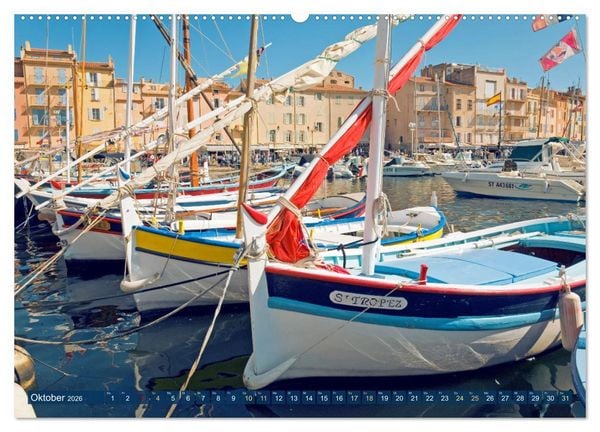 Produktbild: Lebendige Cote d'Azur: Die azurblaue K&uuml;ste (hochwertiger Premium Wandkalender 2026 DIN A2 quer), Kunstdruck in Hochglanz
