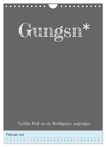 Produktbild: Ningeln&auml;sorum! Mundart und Dialekt Kalender Sachsen (Wandkalender 2026 DIN A4 hoch), CALVENDO Monatskalender