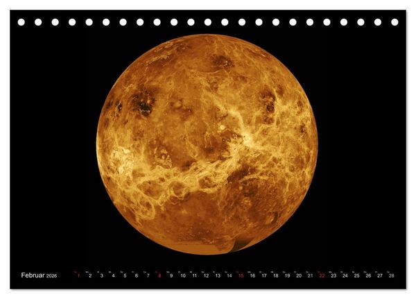 Produktbild: Sonne, Monde und Planeten (Tischkalender 2026 DIN A5 quer), CALVENDO Monatskalender
