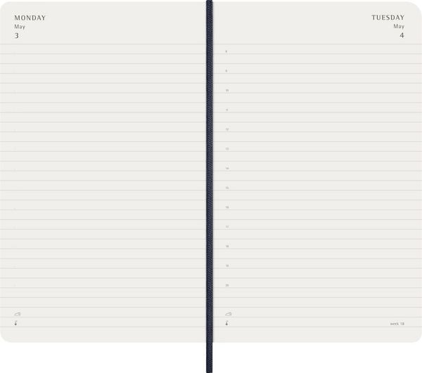 Produktbild: Moleskine 12 Monate Tageskalender 2027, Large/A5, 1 Tag = 1 Seite, Weicher Einband, Saphir