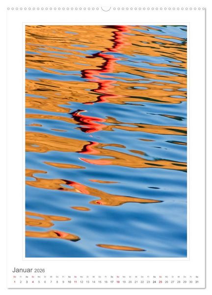 Produktbild: Wasserreflexionen (hochwertiger Premium Wandkalender 2026 DIN A2 hoch), Kunstdruck in Hochglanz