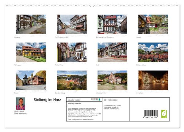 Produktbild: Stolberg im Harz (hochwertiger Premium Wandkalender 2026 DIN A2 quer), Kunstdruck in Hochglanz