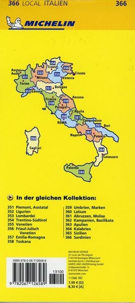 Produktbild: Michelin Lokalkarte Sardinien