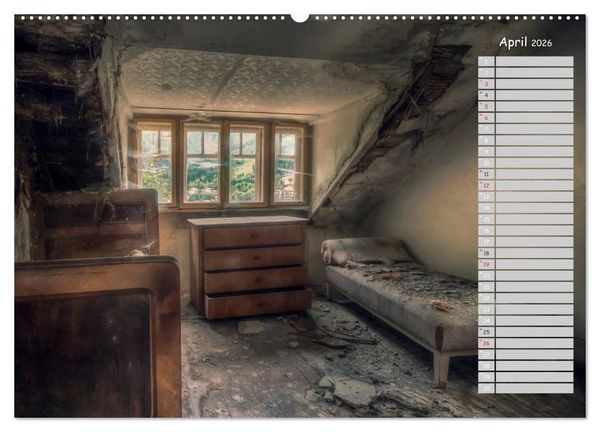 Produktbild: Lost Places - verlassene Orte (hochwertiger Premium Wandkalender 2026 DIN A2 quer), Kunstdruck in Hochglanz