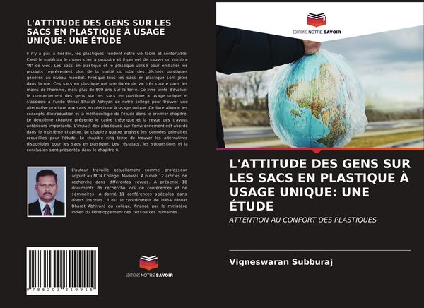 Produktbild: L'attitude des Gens Sur Les Sacs En Plastique &Agrave; Usage Unique: Une &Eacute;tude