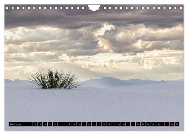Produktbild: Wei&szlig;e Wunderwelten - White Sands National Monument (Wandkalender 2026 DIN A4 quer), CALVENDO Monatskalender