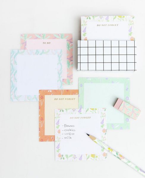 Produktbild: Notizzettel-Box Flower Frames MIX, 200 Blatt, 9x9 cm