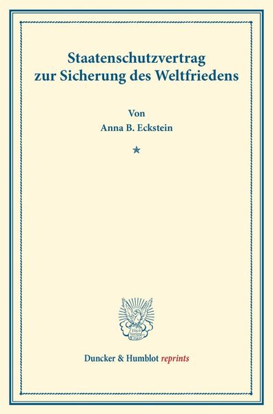 Produktbild: Staatenschutzvertrag zur Sicherung des Weltfriedens.