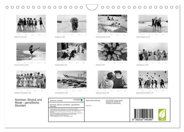 Produktbild: Sommer, Strand und Mode - gen&uuml;&szlig;liche Stunden (Wandkalender 2026 DIN A4 quer), CALVENDO Monatskalender
