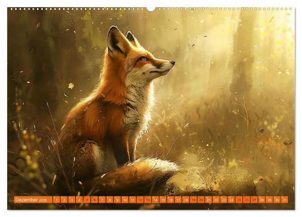 Produktbild: Von F&uuml;chsen und W&ouml;lfen (Wandkalender 2026 DIN A2 quer), CALVENDO Monatskalender