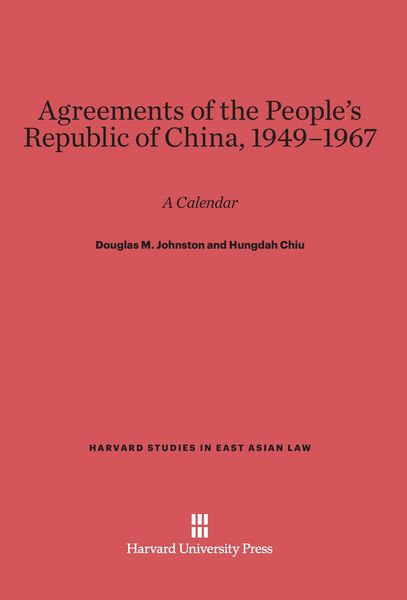 Produktbild: Agreements of the People's Republic of China, 1949-1967
