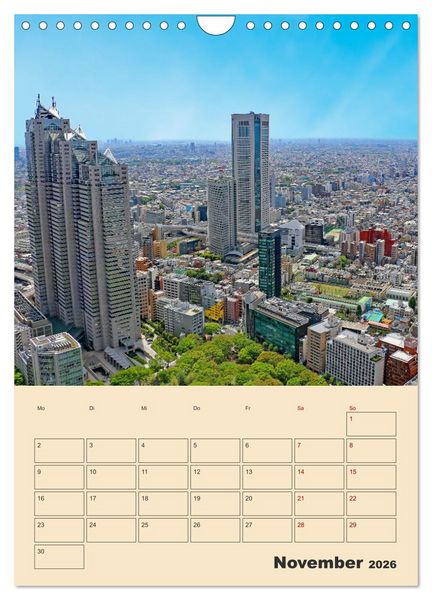 Produktbild: Tokio - Terminplaner (Wandkalender 2026 DIN A4 hoch), CALVENDO Monatskalender