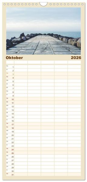Produktbild: Familienplaner 2026 - Jutland - D&auml;nemarks Nordseek&uuml;ste mit 5 Spalten (Wandkalender, 21 x 45 cm) CALVENDO
