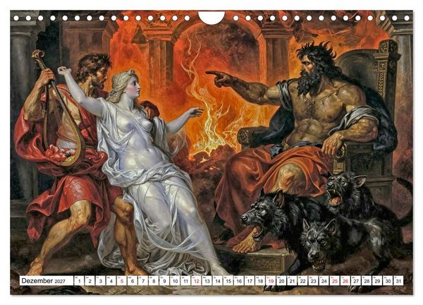 Produktbild: Mythologische Geschichten in barocker Pracht (Wandkalender 2027 DIN A4 quer), CALVENDO Monatskalender