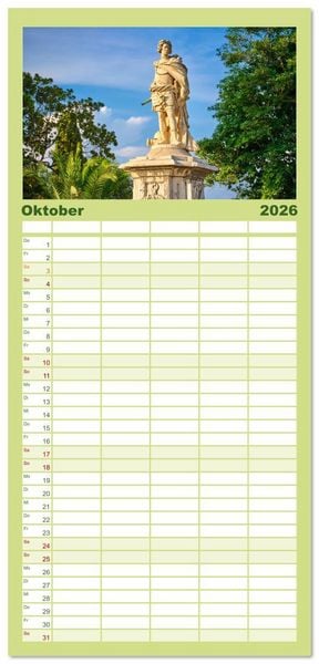 Produktbild: Familienplaner 2026 - Mediterraner Zauber - Korfu in all seinen Facetten mit 5 Spalten (Wandkalender, 21 x 45 cm) CALVENDO