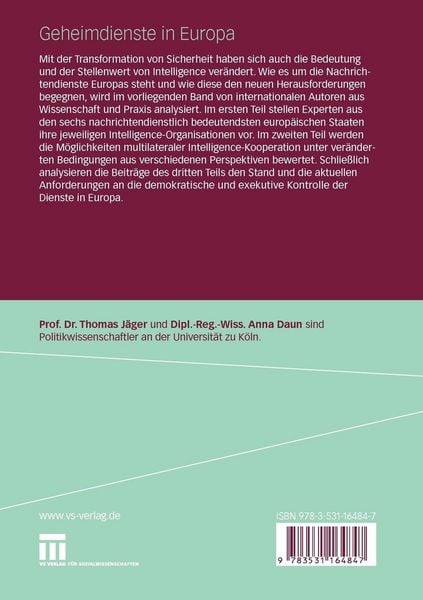 Produktbild: Geheimdienste in Europa