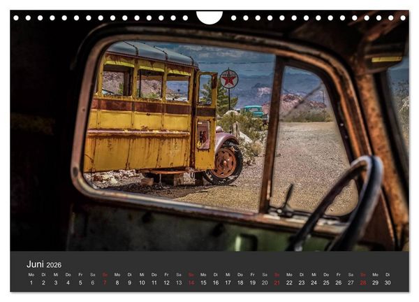 Produktbild: Vergessene Zeitzeugen entlang der Route 66 (Wandkalender 2026 DIN A4 quer), CALVENDO Monatskalender