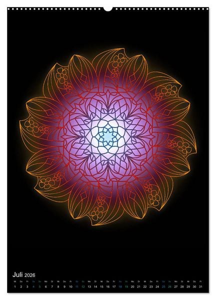 Produktbild: Mandala-Kalender 2026 (Wandkalender 2026 DIN A2 hoch), CALVENDO Monatskalender